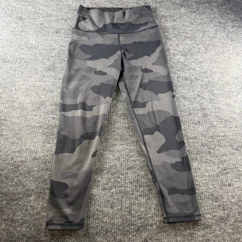 Aerie Chill Play Move Leggings Womens Large Gray Camo High Waisted Mesh L - Picture 2 of 8